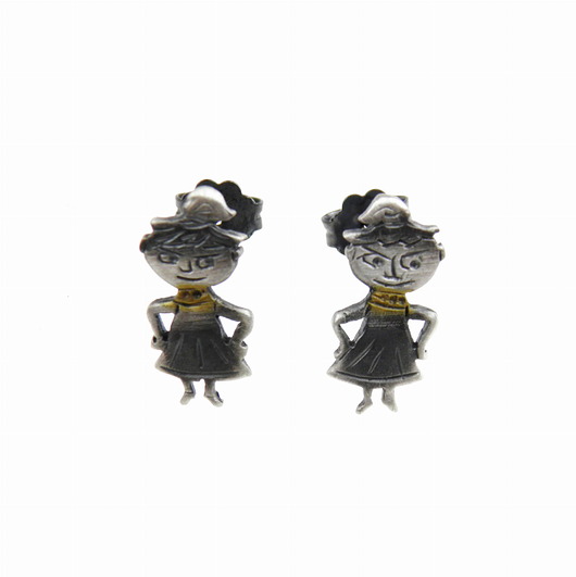 Mała złośnica - kolczyki srebrne