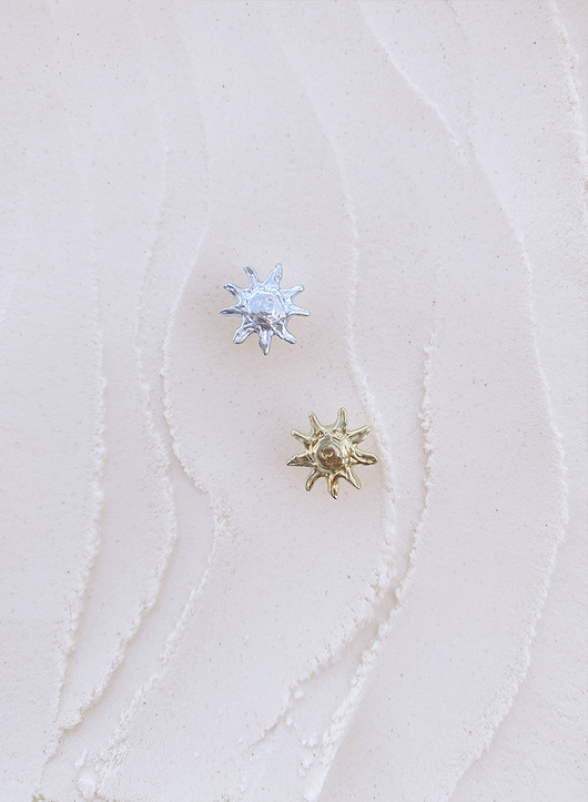 Kolczyki pozłacane Słońce