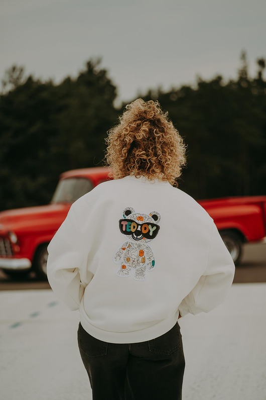 Bluza oversize rozpinana Funky Teddy dla mamy i taty
