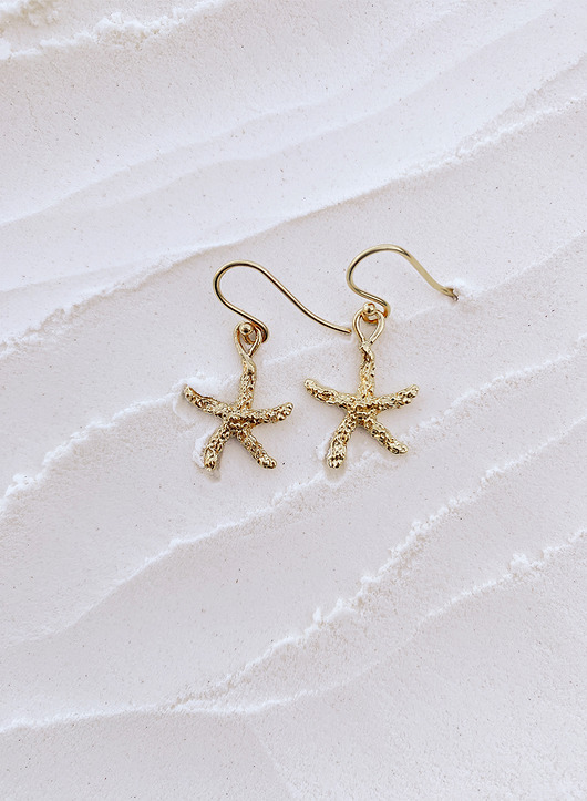 Kolczyki pozłacane Rozgwiazda