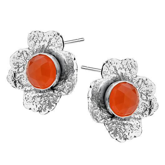 Srebrne kolczyki kwiaty BLOSSOM