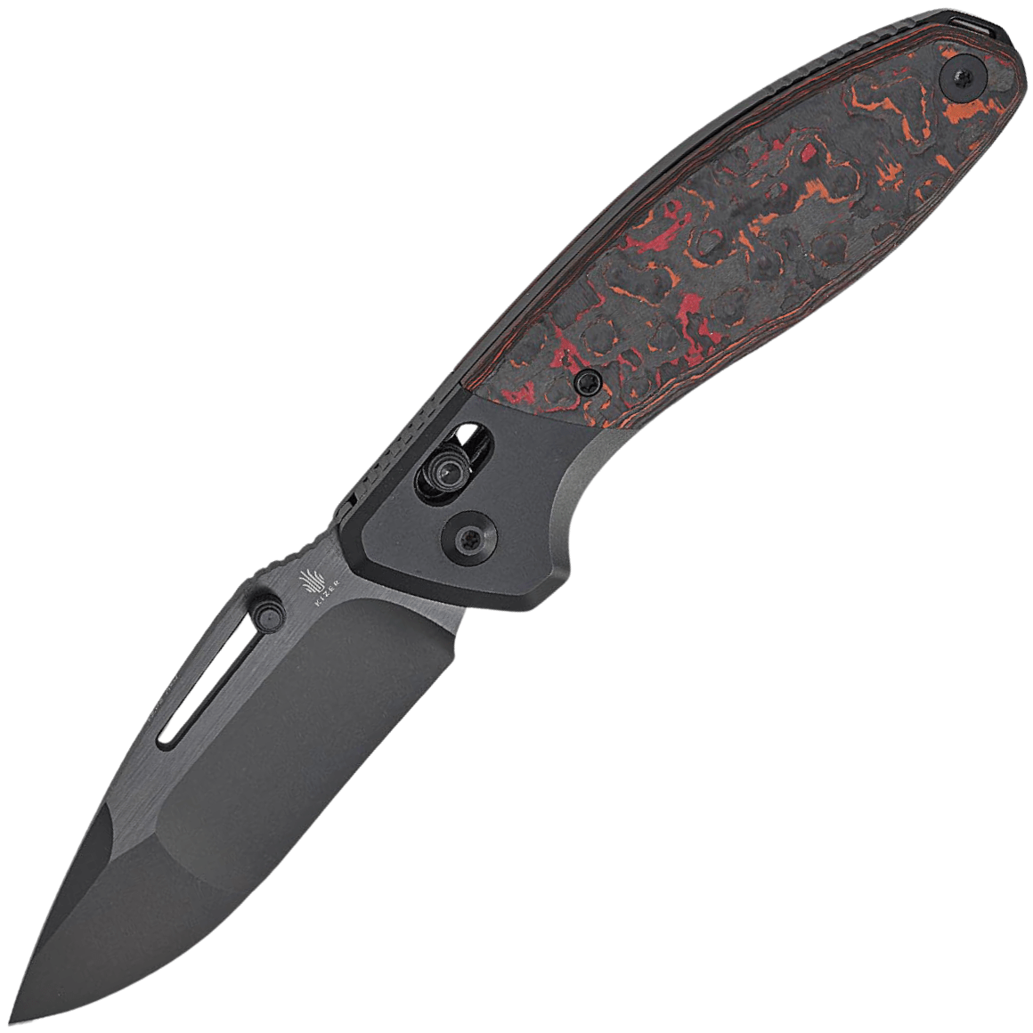 Kizer Bulli S45VN, Stonewashed + Matt DLC-Ultra, Tytan + Fat Carbon Ki3695A3