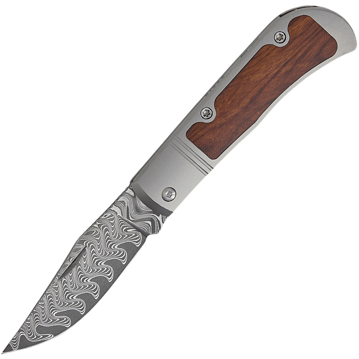 Kizer Trestle Damascus, Kwaszony, Ti & Drewno Mkuruti V3761A2