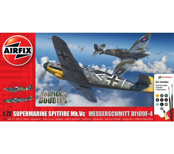 Airfix A50194 Gift Set Samoloty Spitfire Mk.Vc vs Bf109F-4 Skala 1:72
