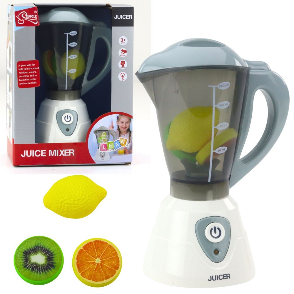 Blender Kuchenny Interaktywny Dla Dzieci Światła Dźwięki Owoce LEAN Toys