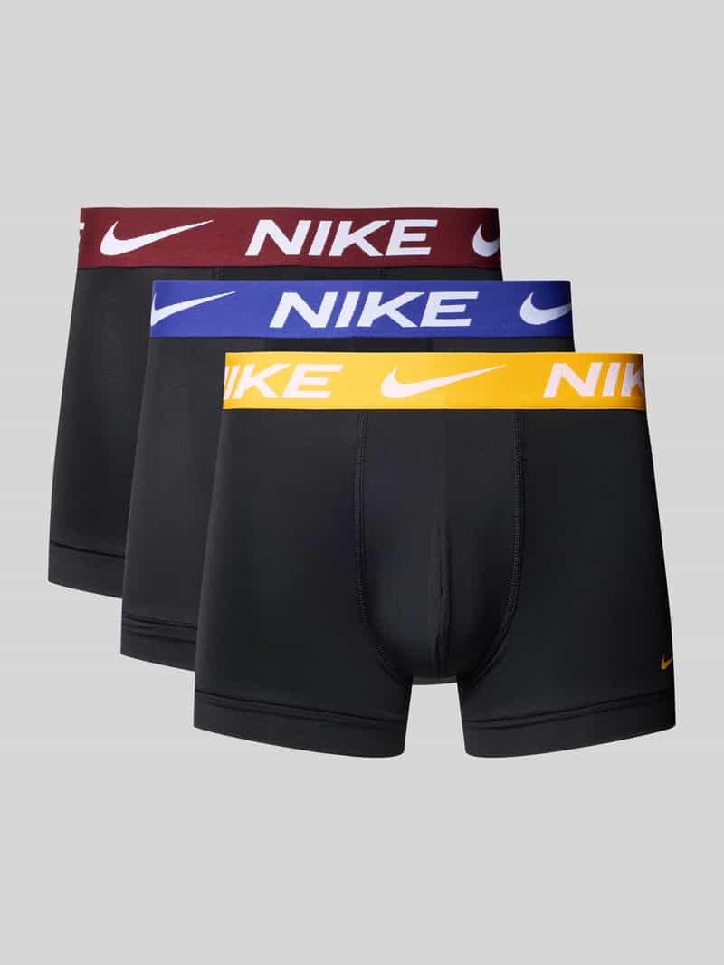 Obcisłe bokserki z wyhaftowanym logo w zestawie 3 szt. model ‘Essential’