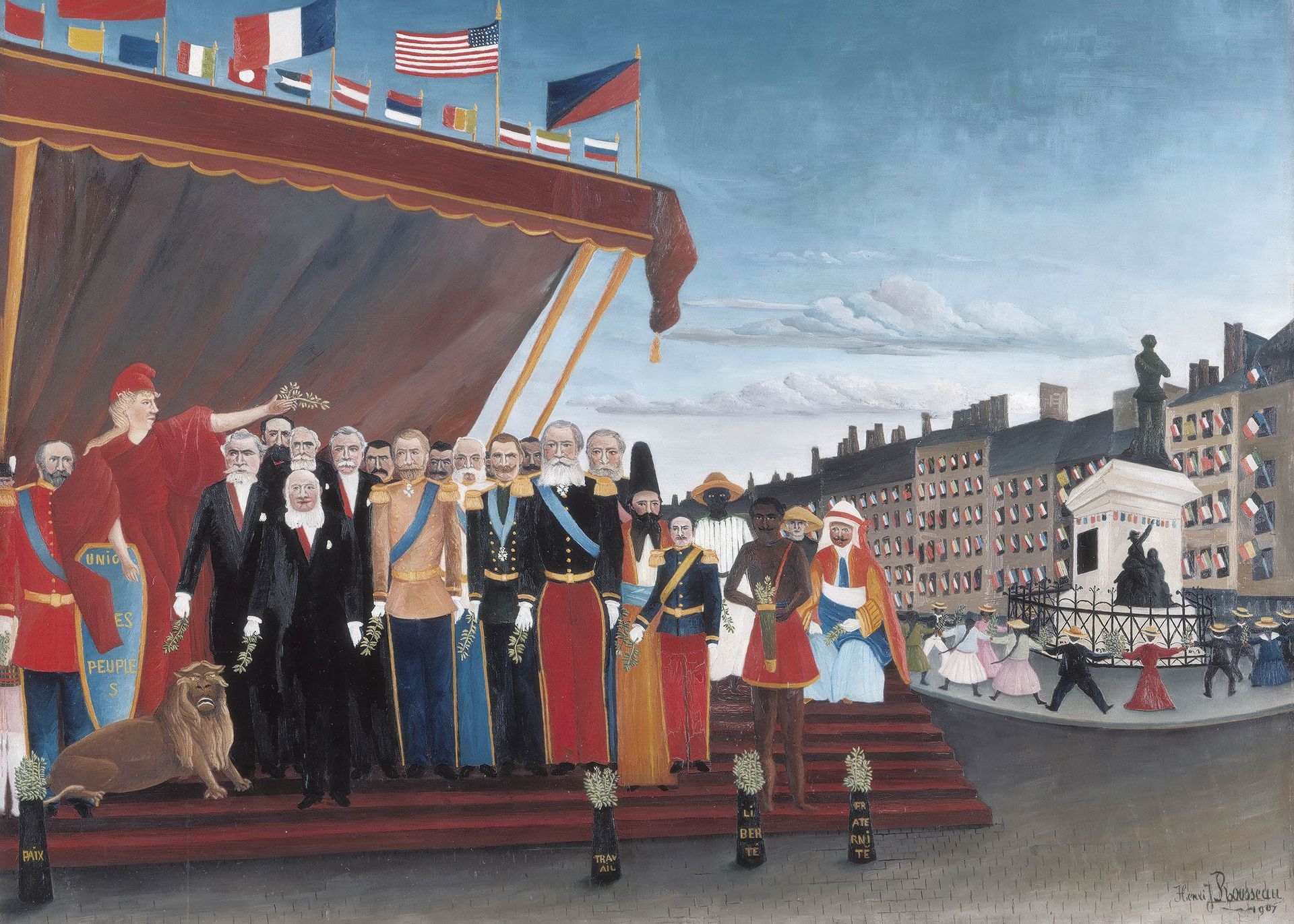 Plakat Przedstawiciele ludów Henri Rousseau naiwizm reprint