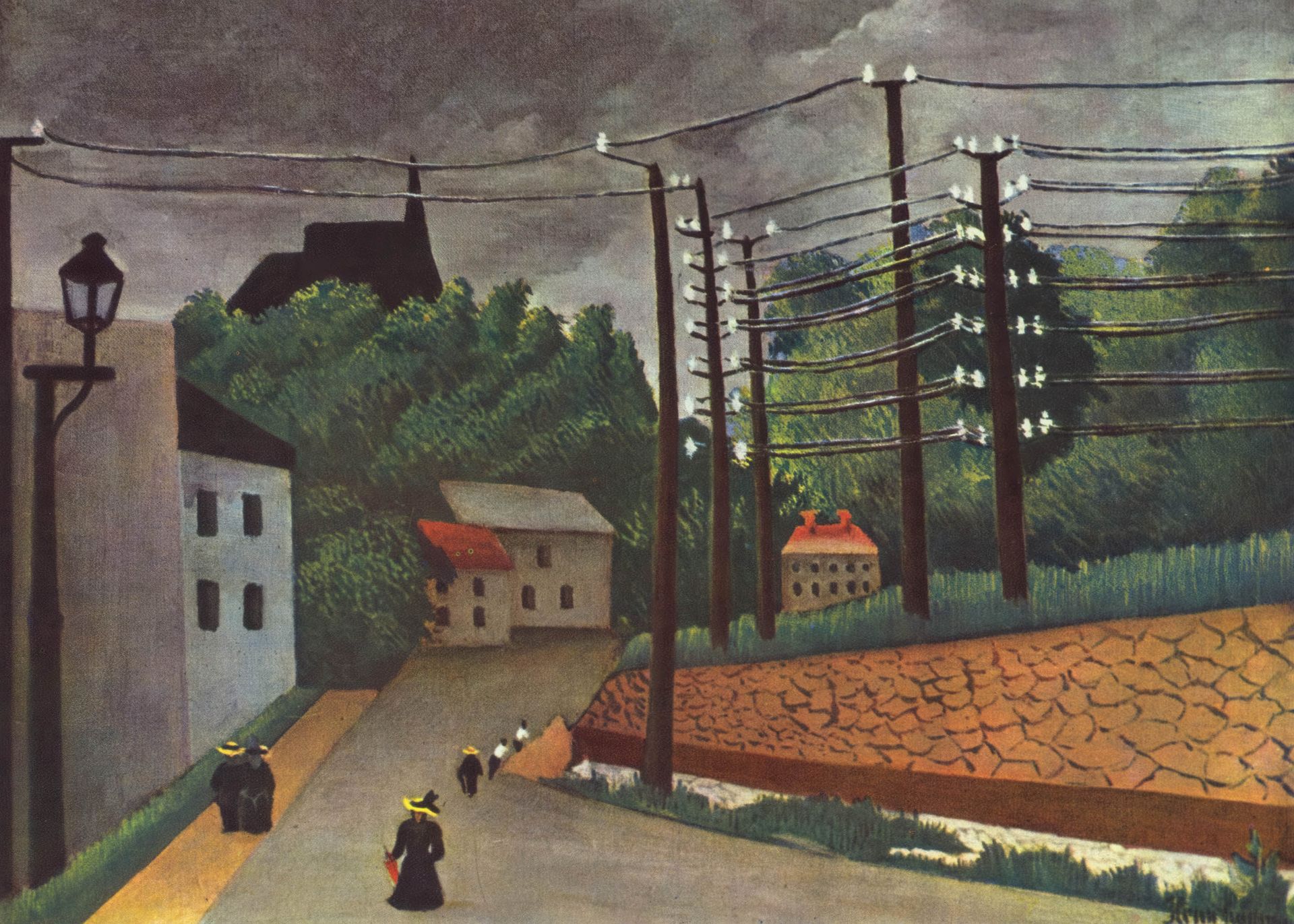 Plakat Henri Rousseau Widok na Malakoff, Hauts de Seine pejzaż vintage