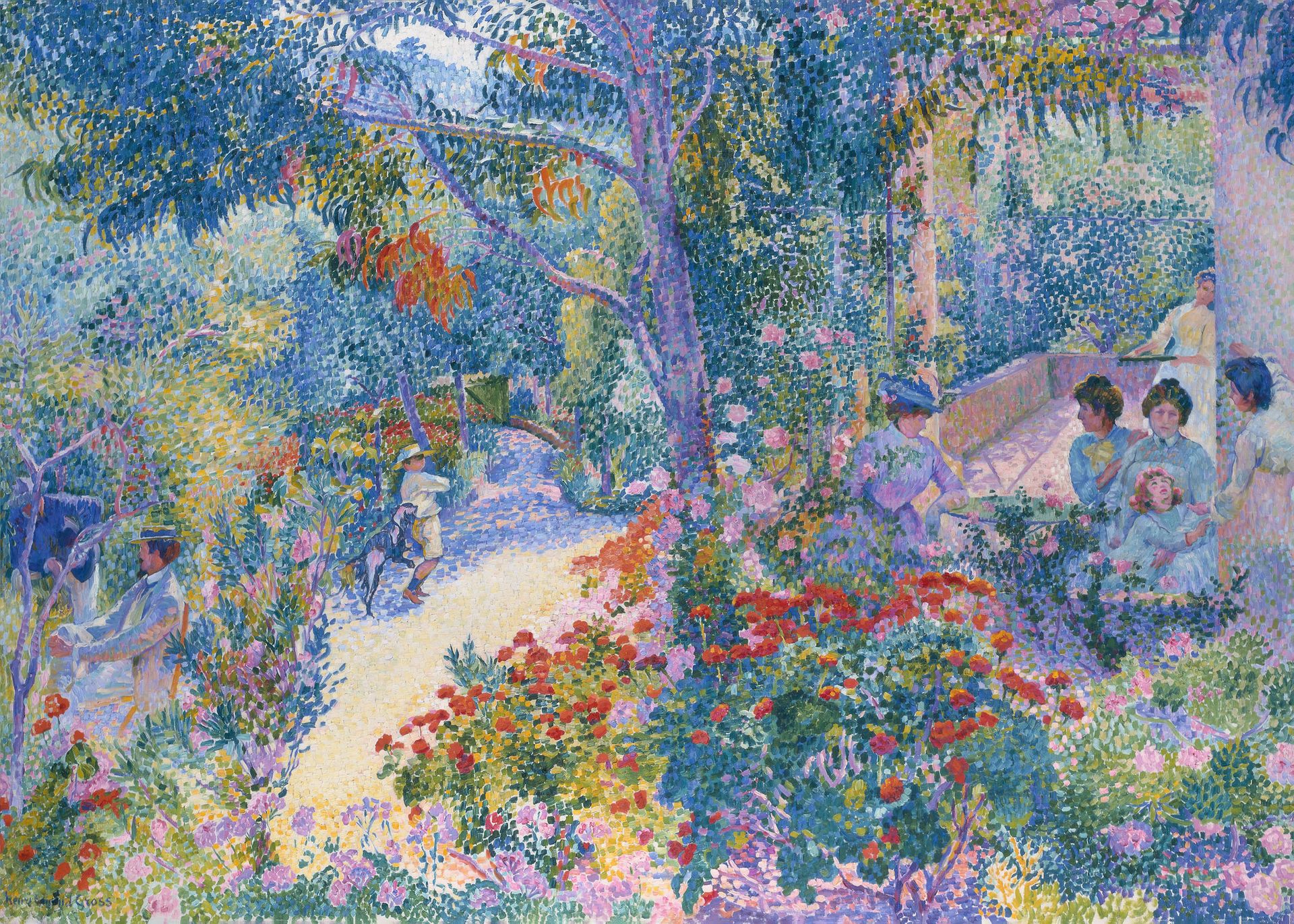 Plakat Henri-Edmond Cross ogród pointylistyczny neoimp