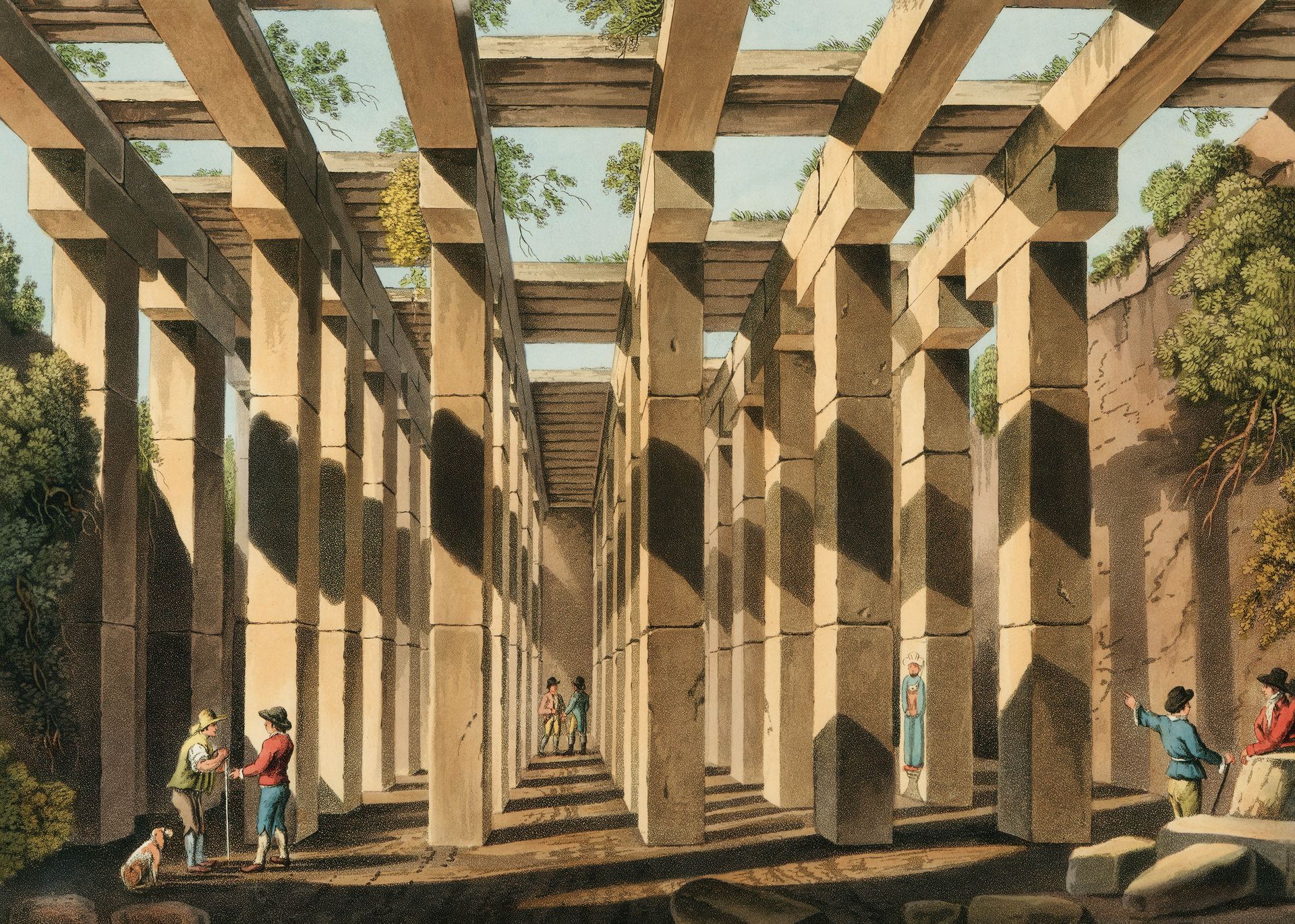 Plakat Luigi Mayer orientalna kolonada świątynna