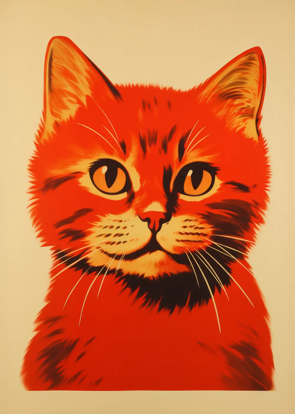 Plakat Portret kota Rudy Kot