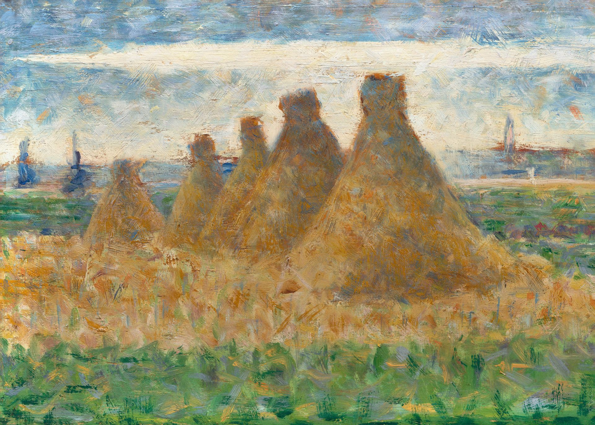 Plakat Stogi Siana Georges Seurat Postimpresjonizm Wiejski