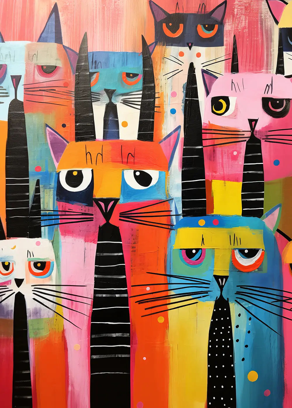 Plakat Koty kolaż nr 2