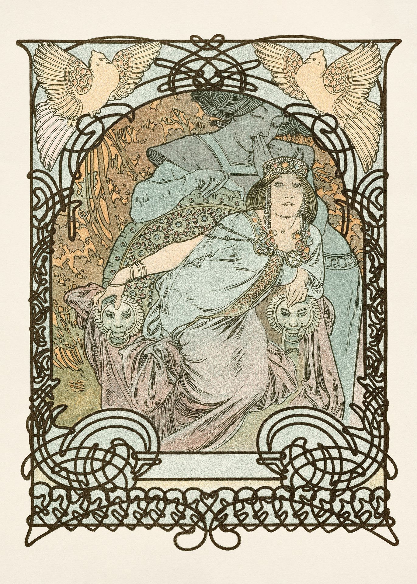 Plakat Alfons Mucha kobieta secesja Art Nouveau