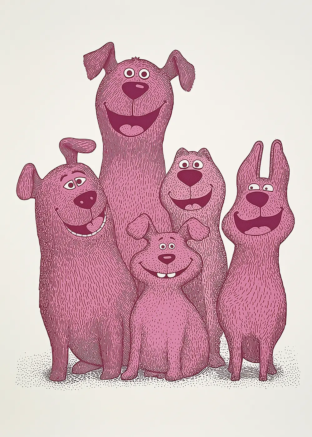 Plakat Psy Gromadka psich przyjaciół