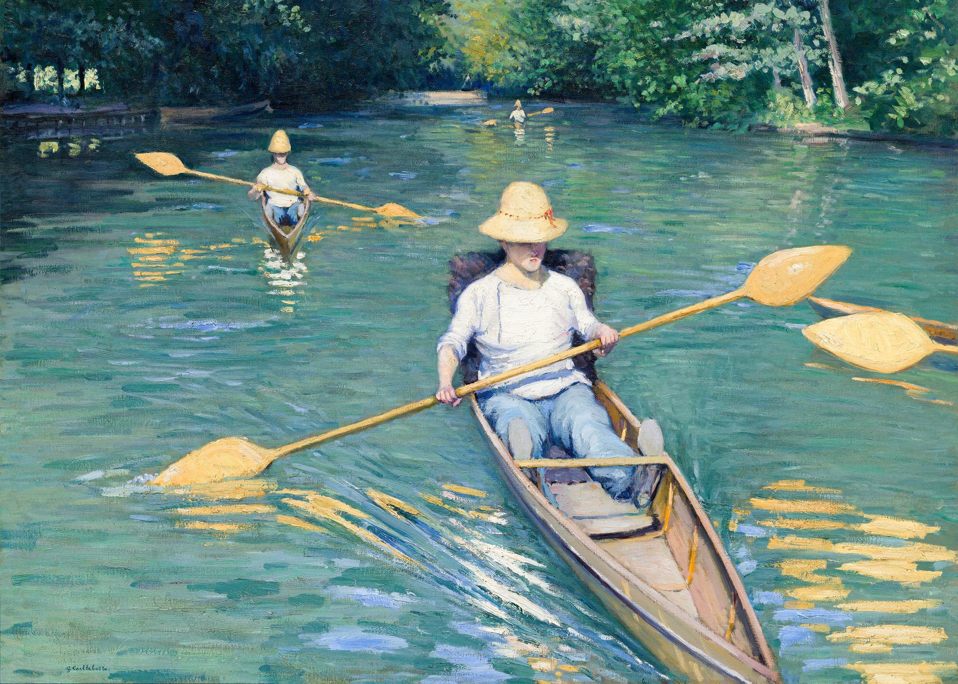 Plakat Wioślarze Gustave Caillebotte impresjonizm 1877