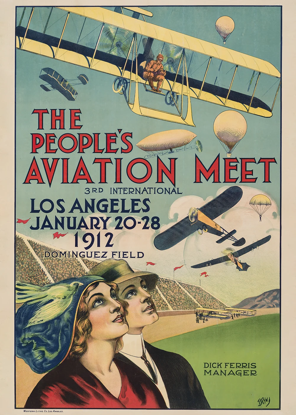Plakat Vintage The People's Aviation Meet (1912)