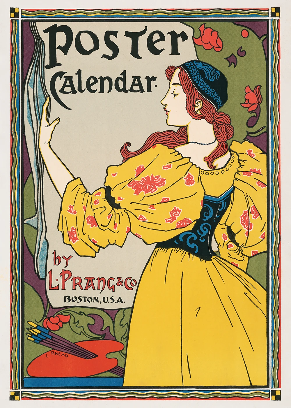 Plakat Vintage Poster calendar (1897)