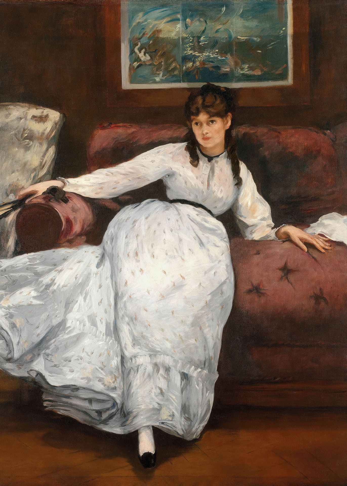 Plakat Édouard Manet kobieta w białej sukni klasyczny
