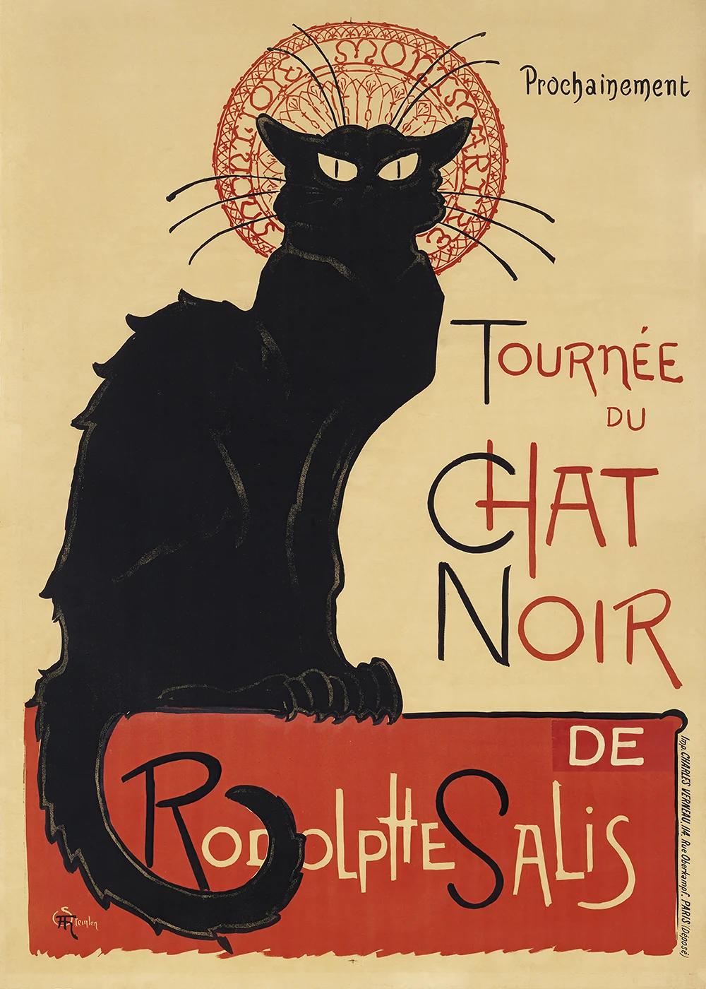 Plakat Vintage Tournée du Chat Noir (1896)