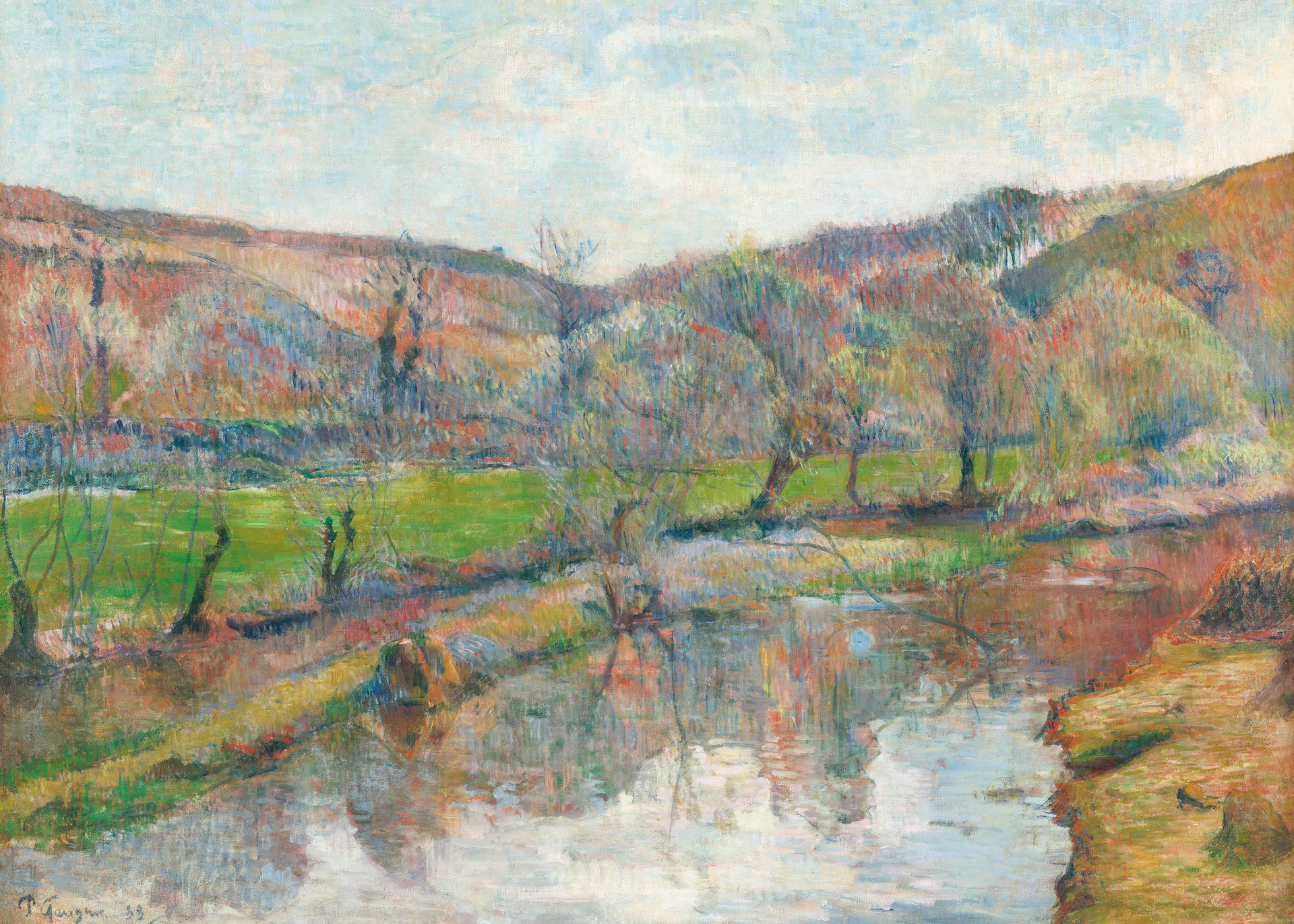 Plakat Paul Gauguin pejzaż bretoński postimpresjonizm