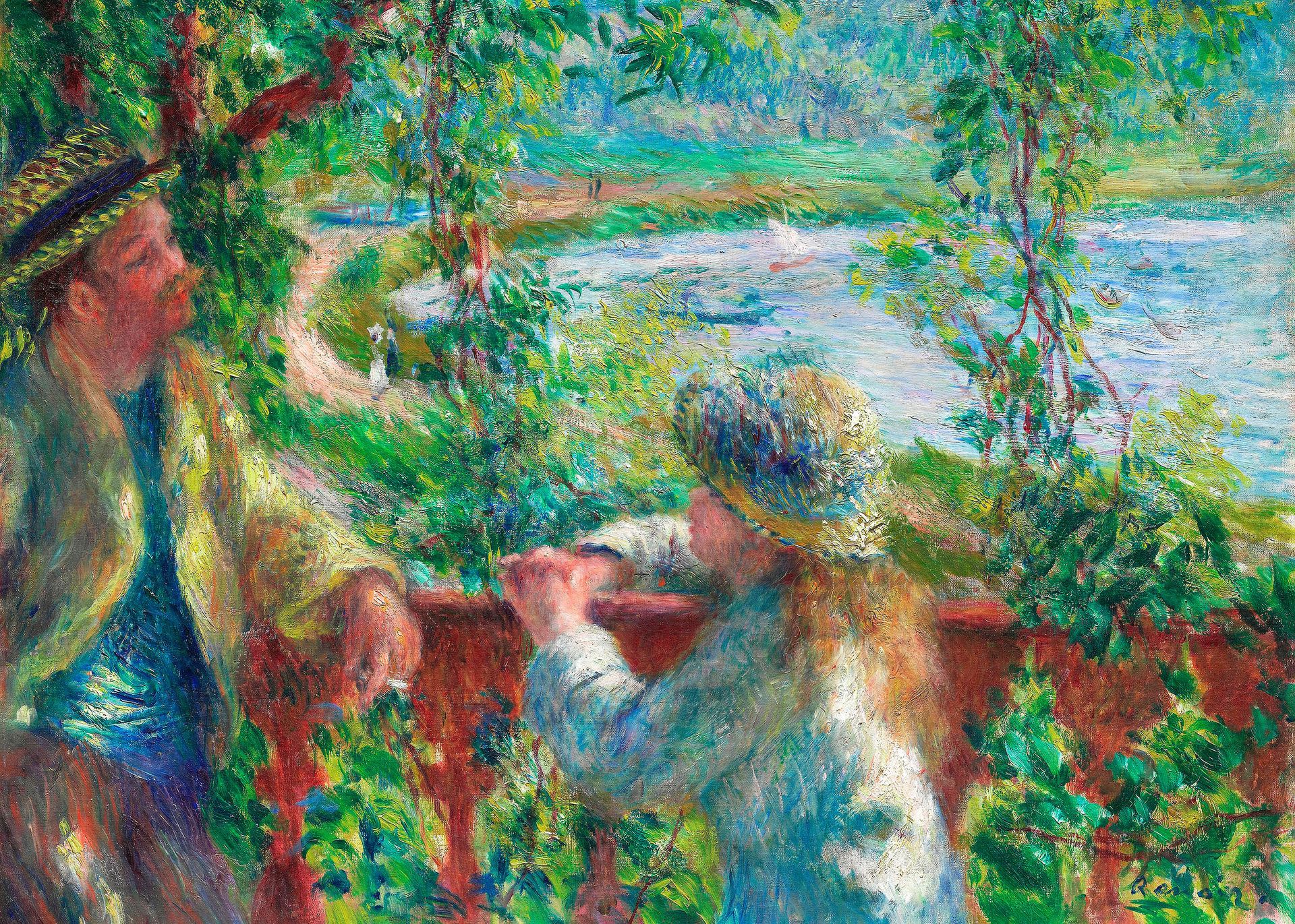 Plakat Nad jeziorem Près du Lac Renoir impresjonizm