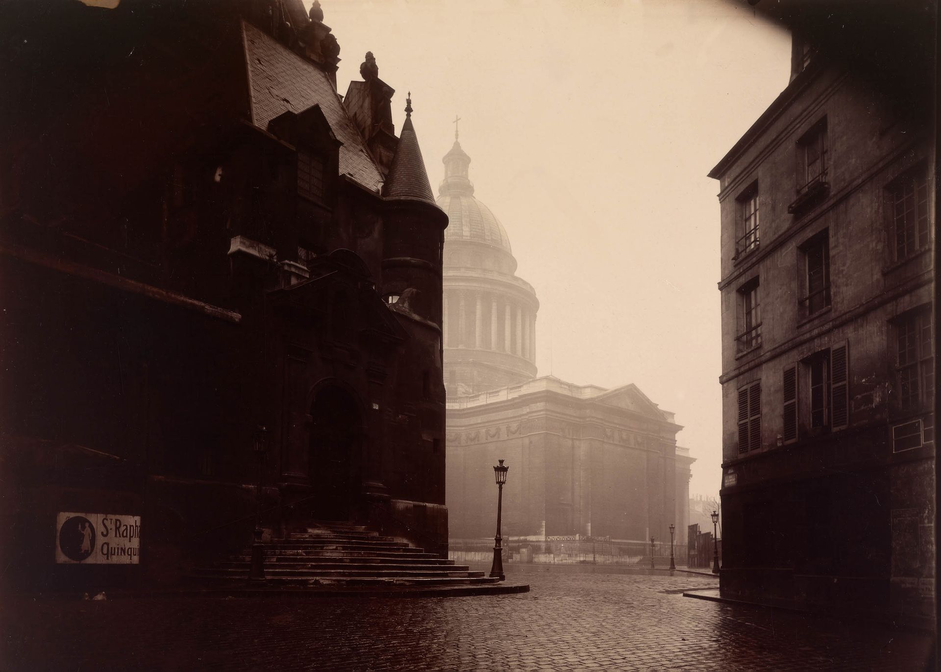 Plakat Paryż Panthéon 1924 E. Atget fotografia vintage