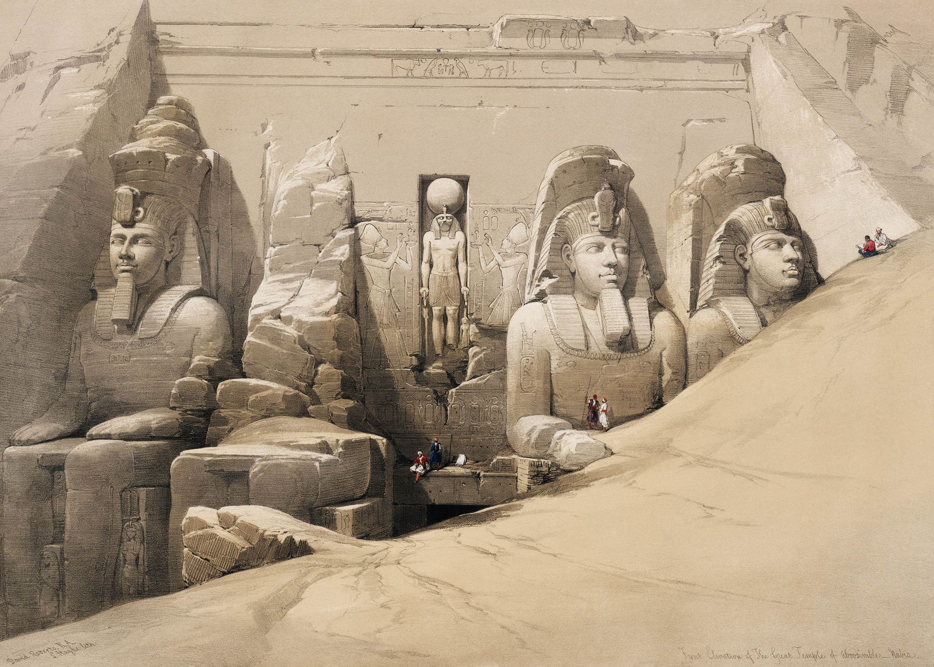 Plakat Abu Simbel David Roberts Egipt świątynia Ramzes II
