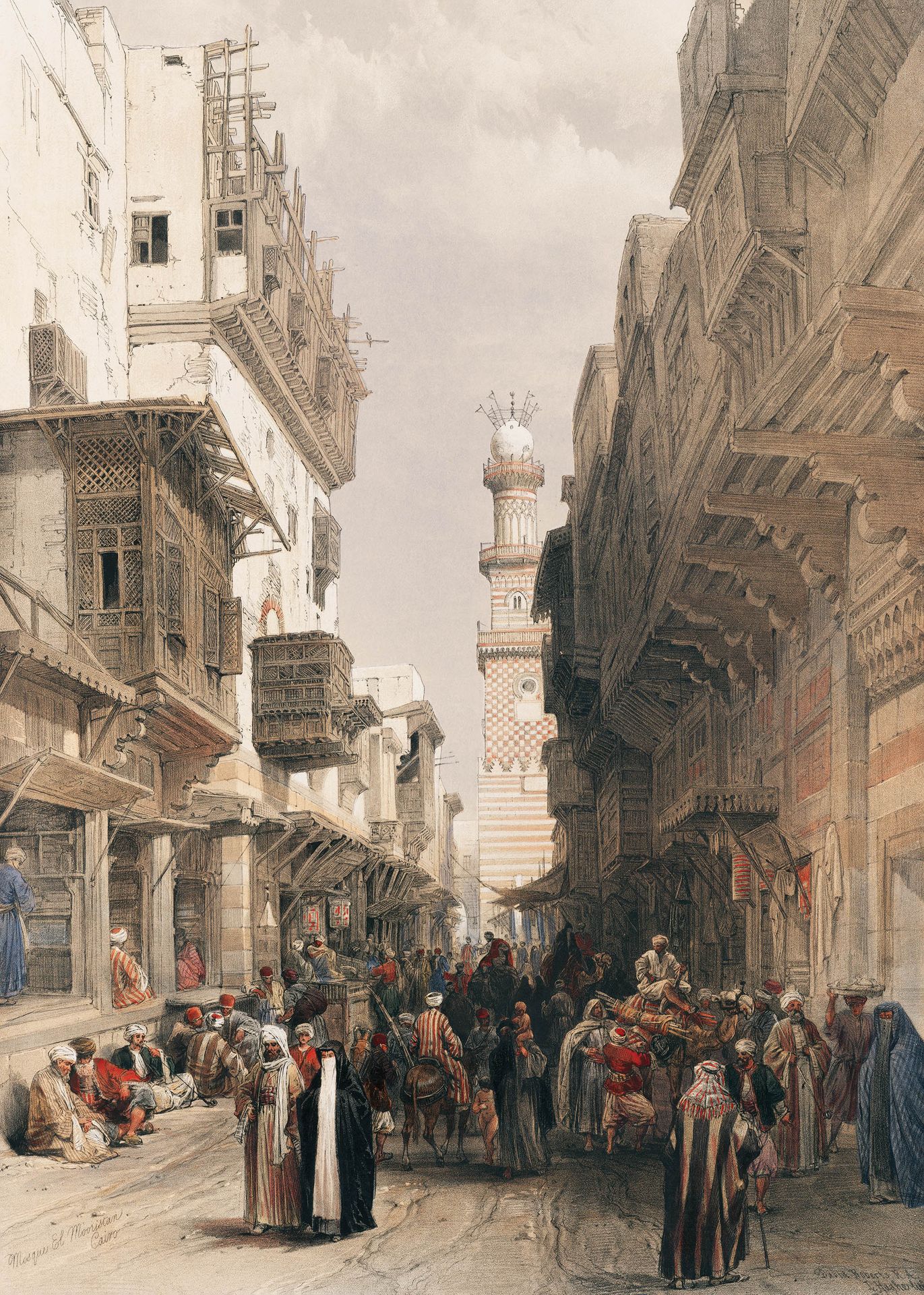 Plakat Ulica w Kairze David Roberts orientalizm 1849