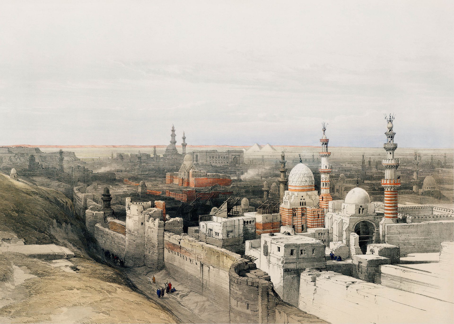 Plakat Kair David Roberts orientalne meczety Egipt