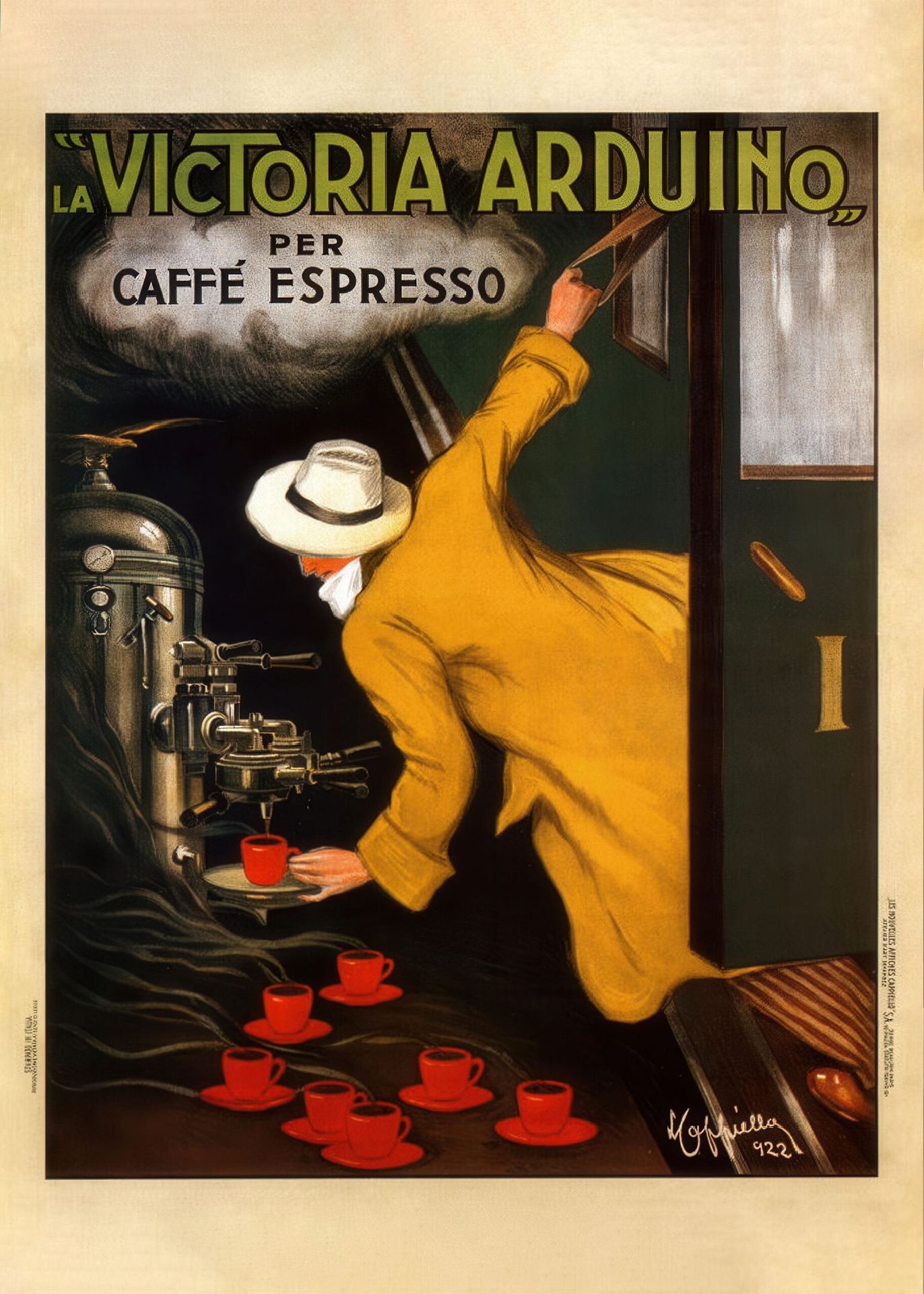 Plakat La Victoria Arduino per Caffè Espresso Leonetto Cappiello 1922