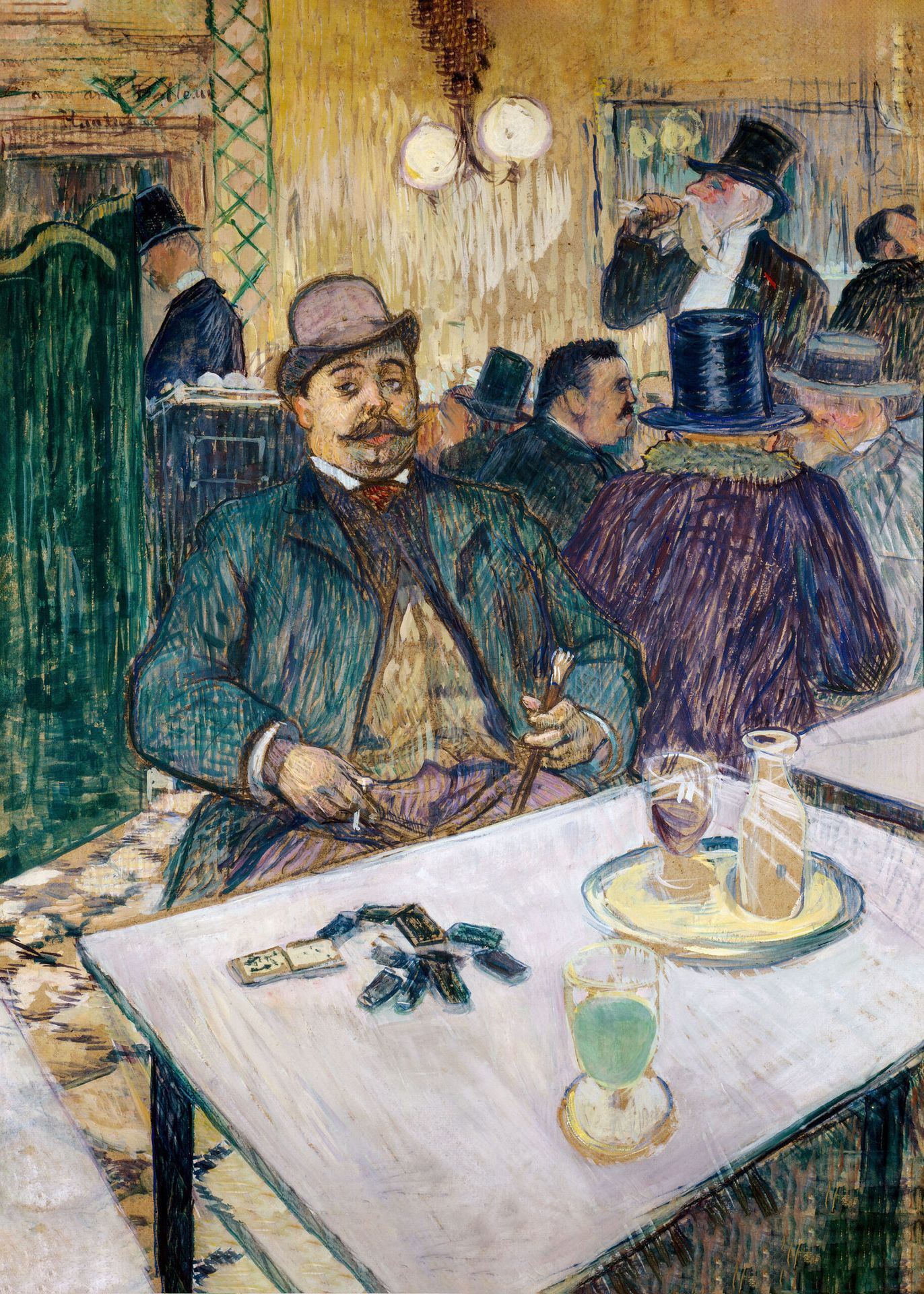 Plakat kawiarnia paryska Toulouse-Lautrec belle époque vintage