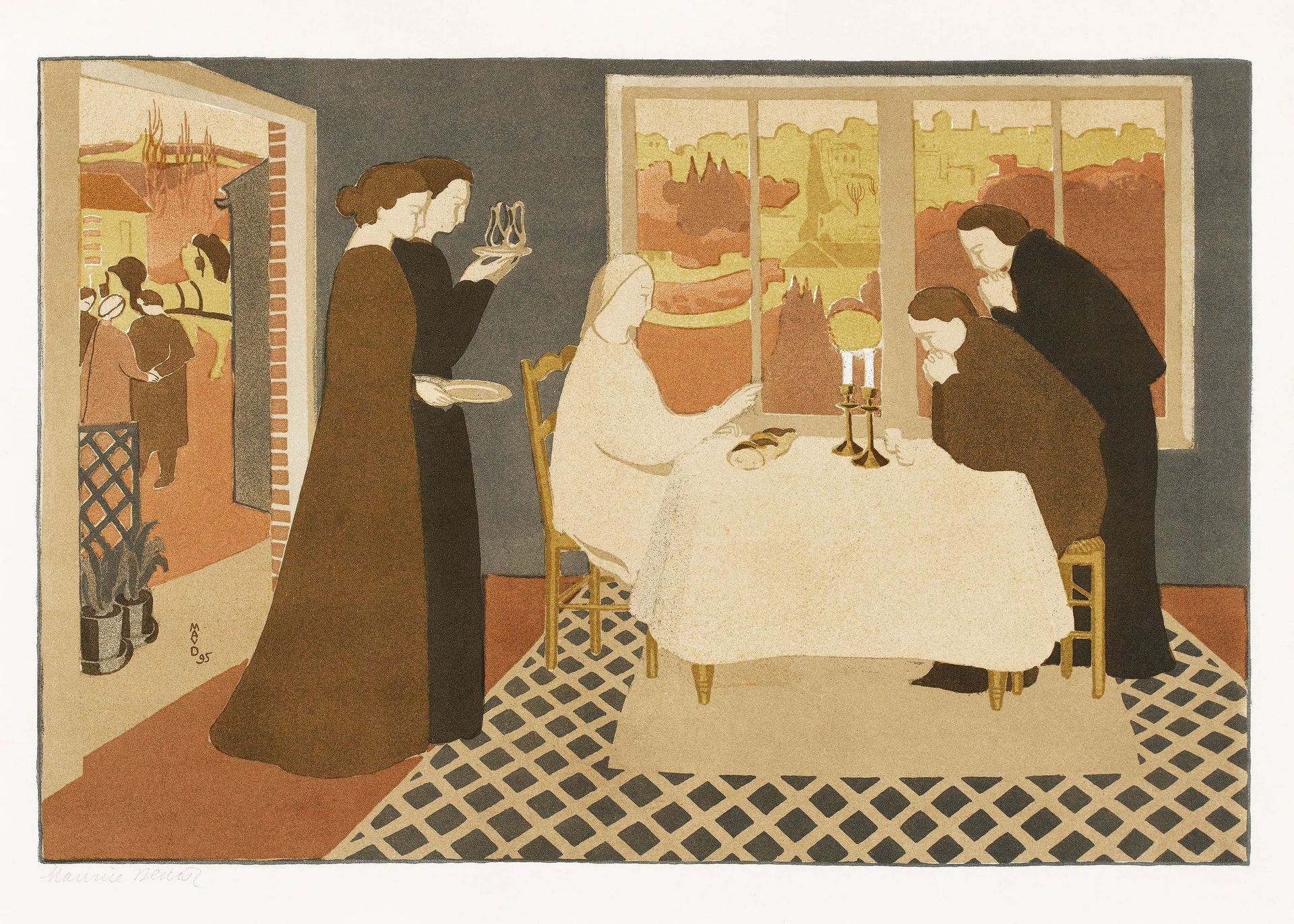 Plakat Maurice Denis Pielgrzymi z Emmaus 1895