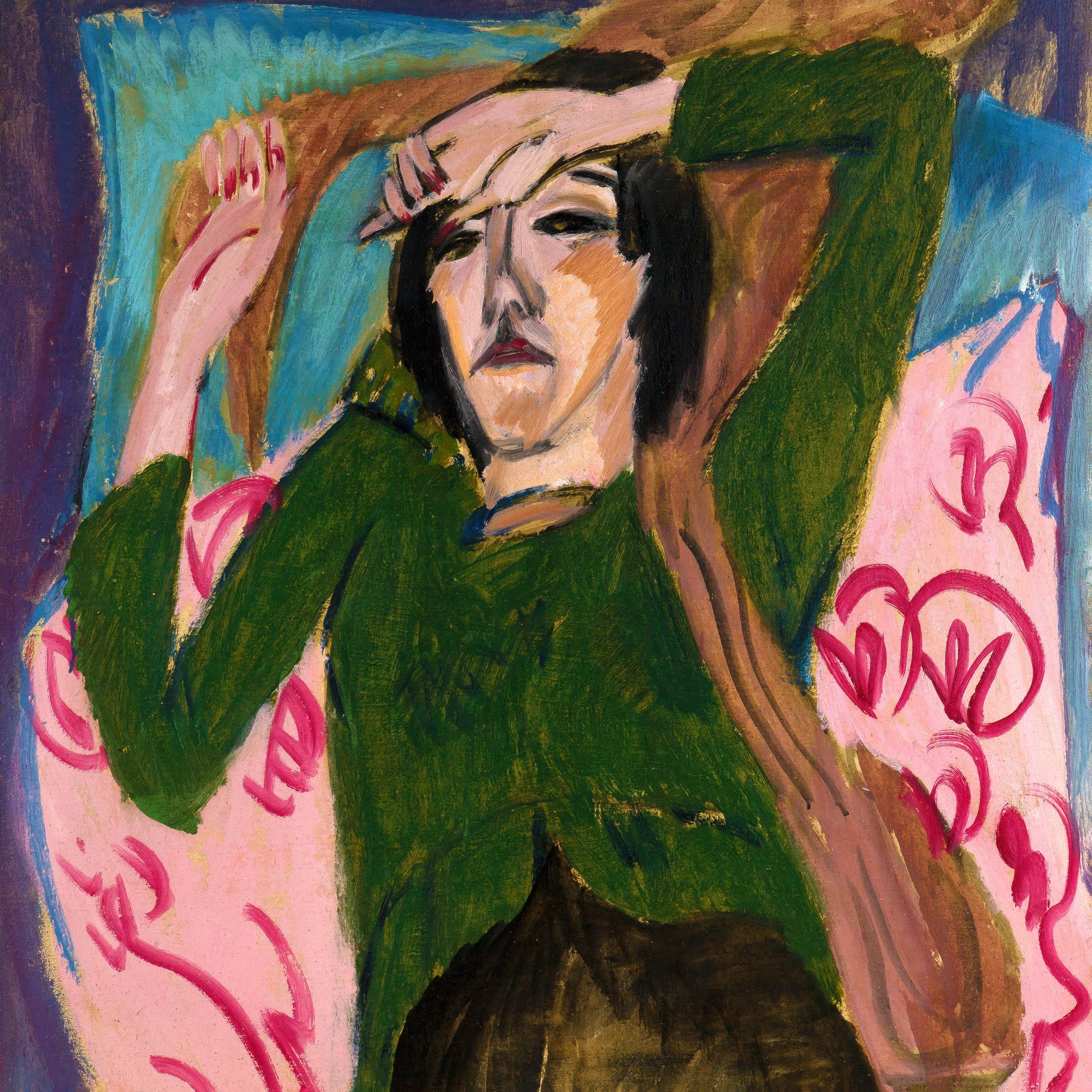 Plakat Kobieta w zielonej marynarce Ernst Ludwig Kirchner