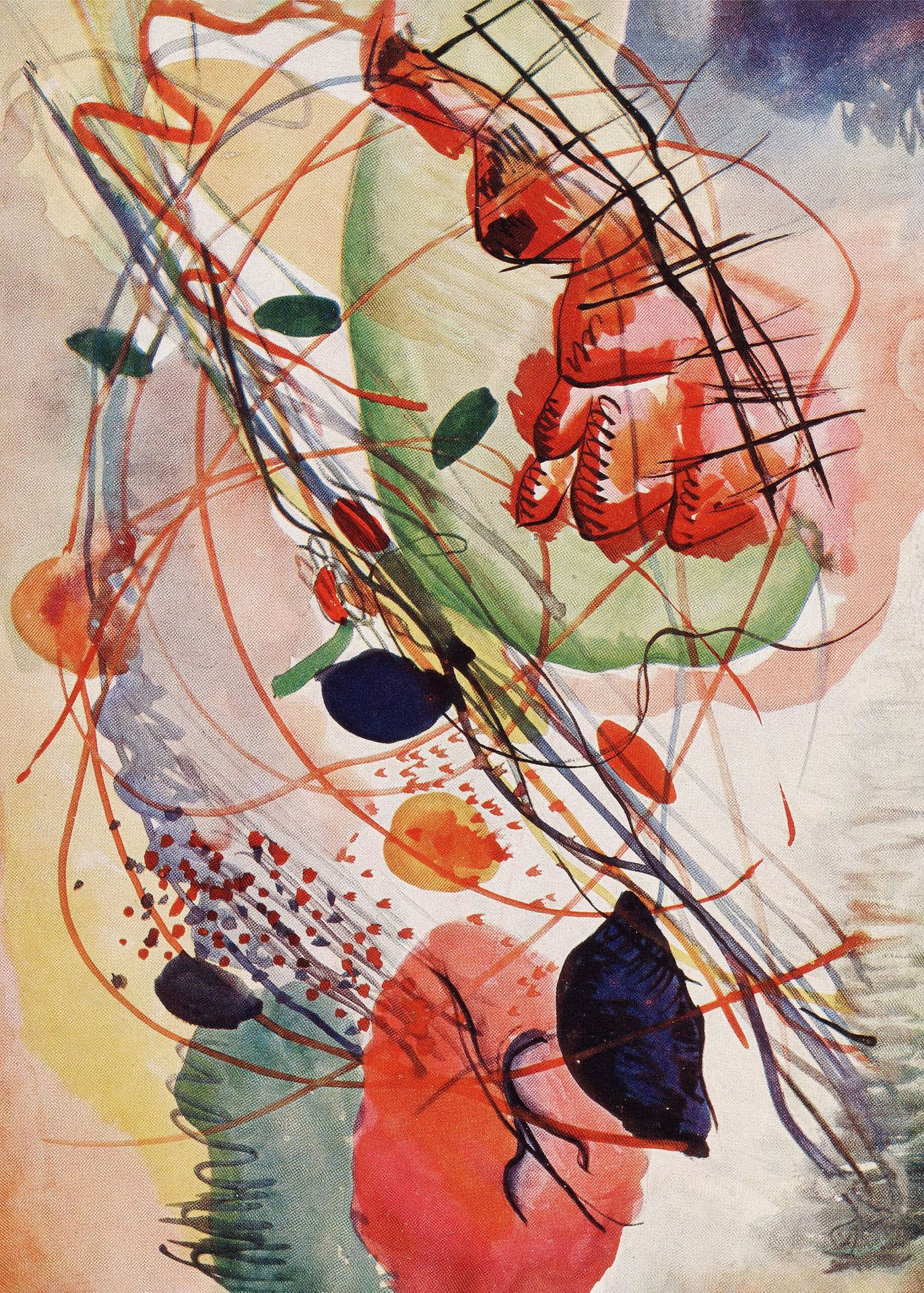Plakat Wassily Kandinsky Aquarell abstrakcja kolorowe kształty