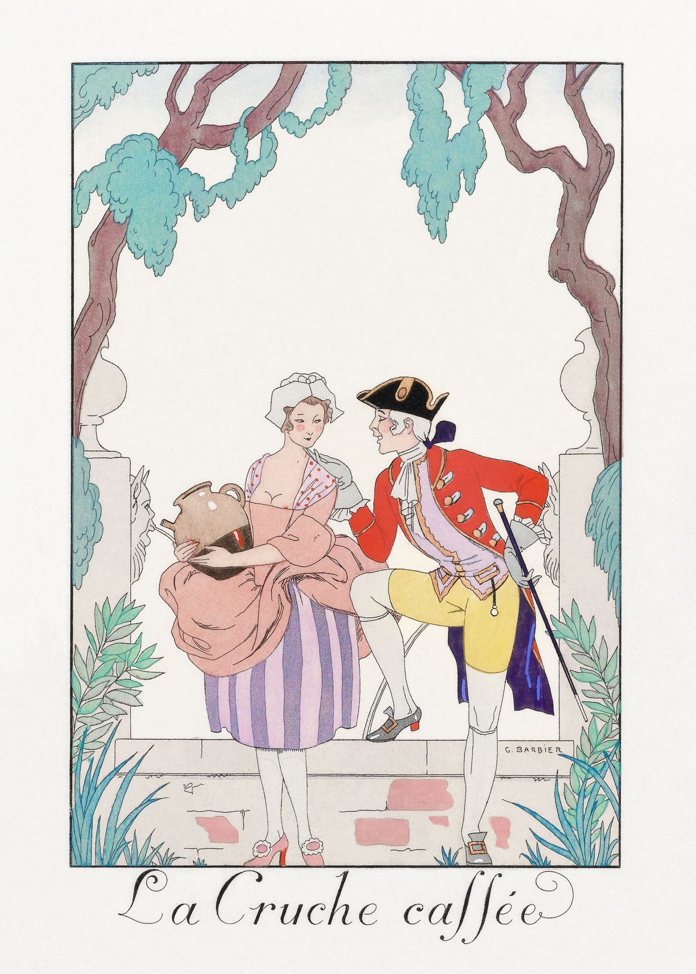 Plakat La Cruche cassée George Barbier art déco