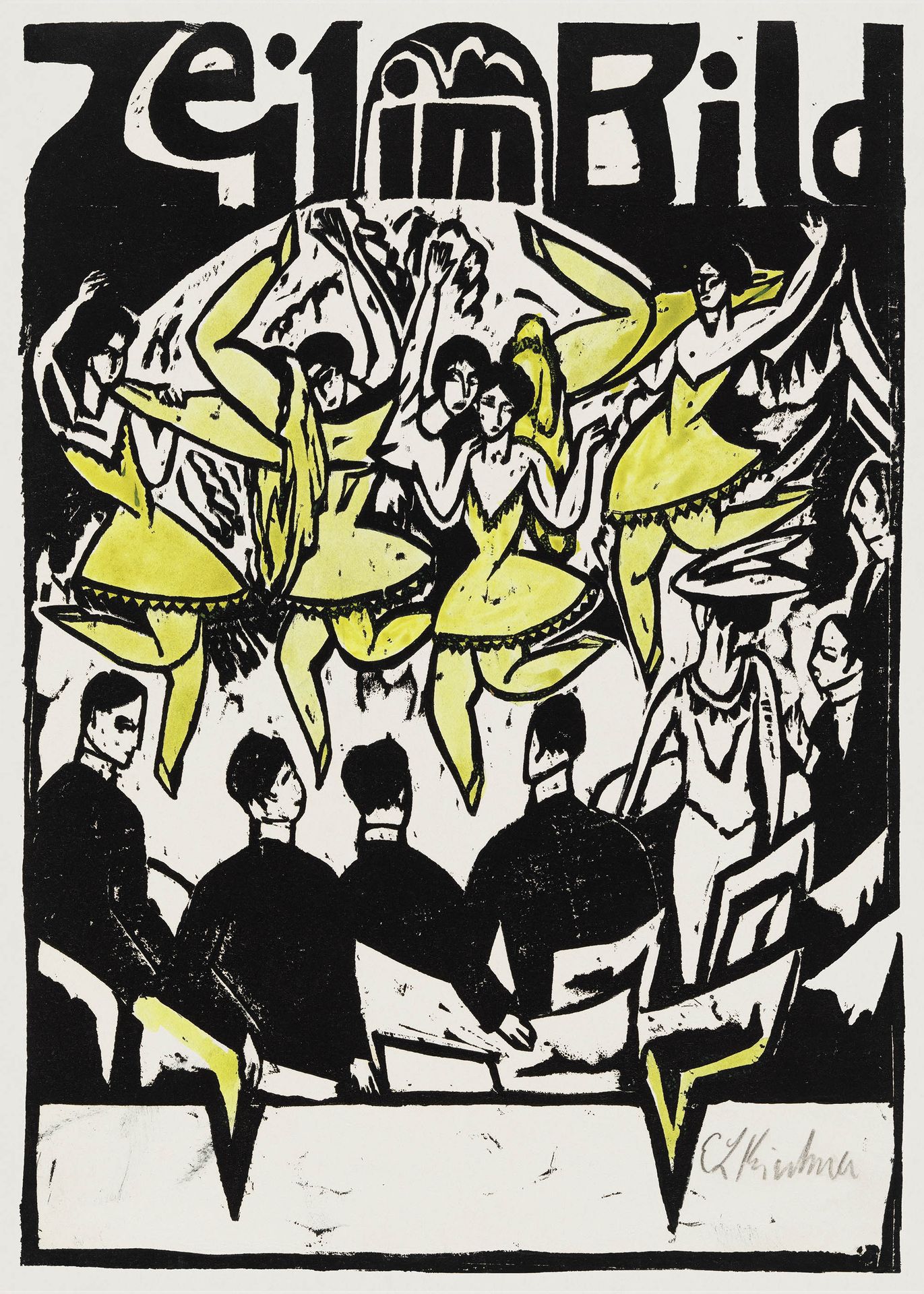 Plakat Tancerki w Pałacu Lodowym 1912 Ernst Ludwig Kirchner