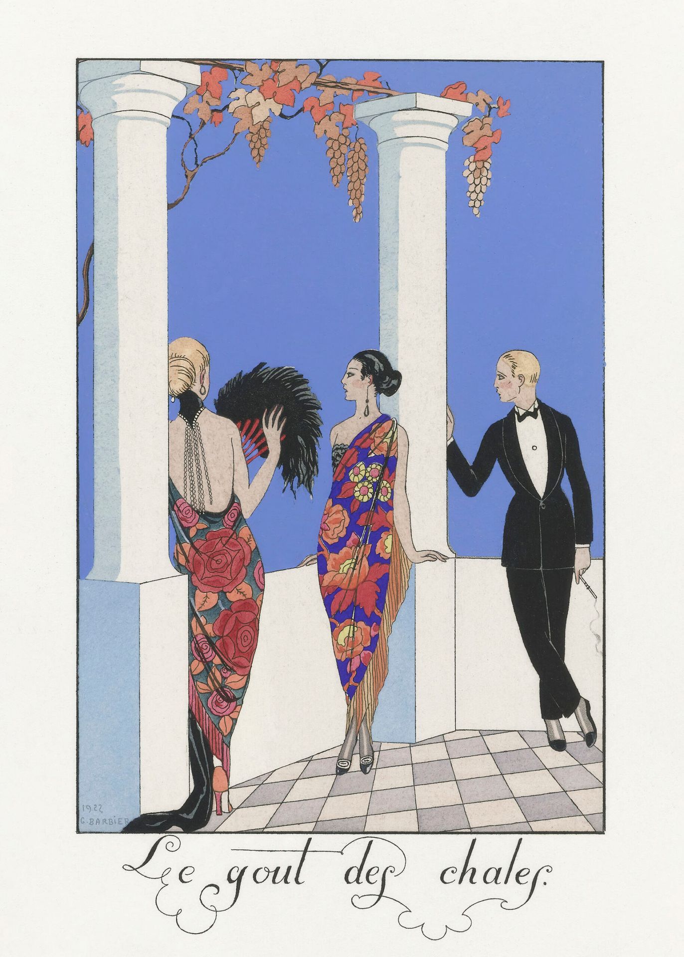 Plakat Art Deco George Barbier Le goût des châles 1922