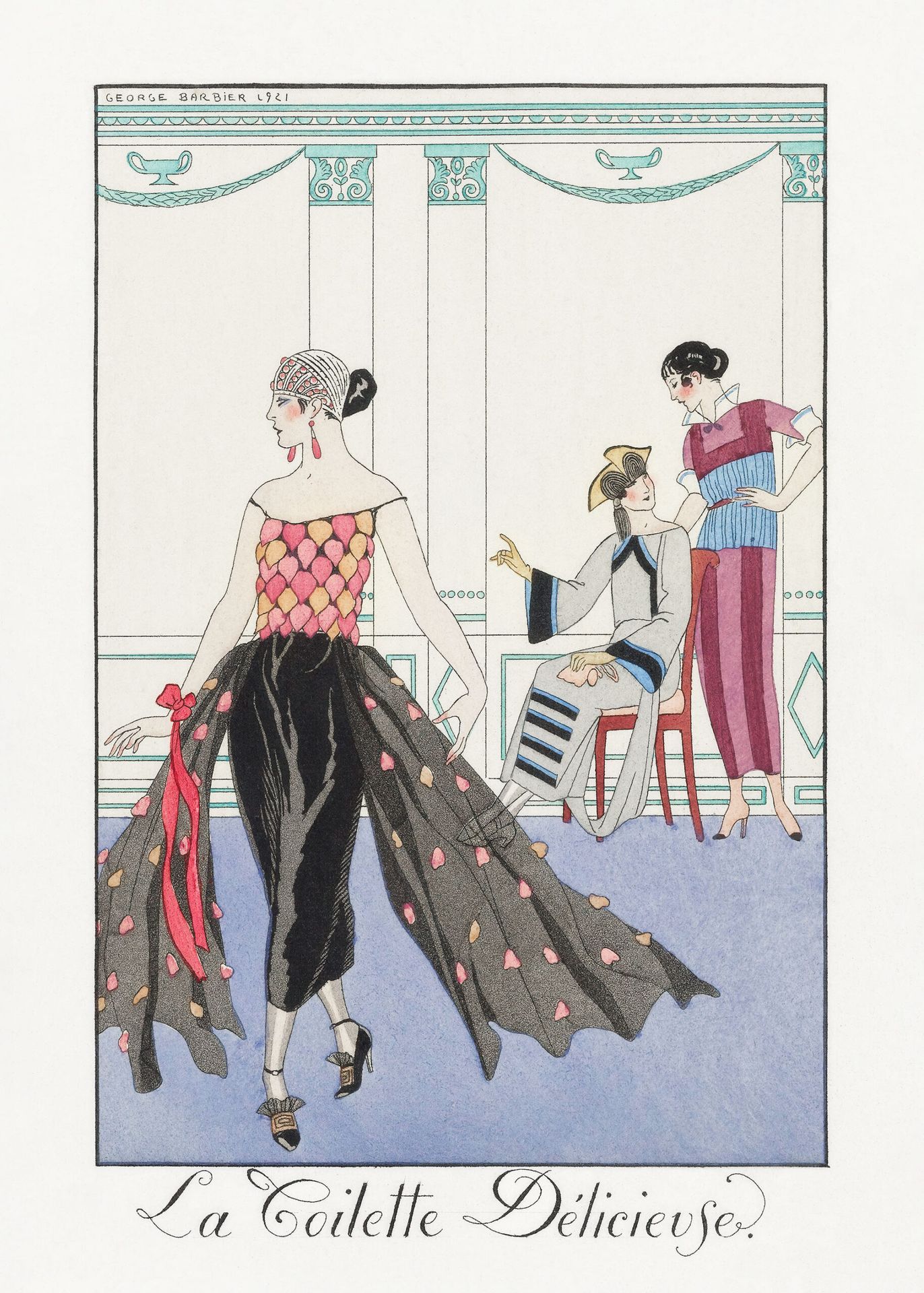Plakat La Toilette Délicieuse George Barbier Art Deco 1921