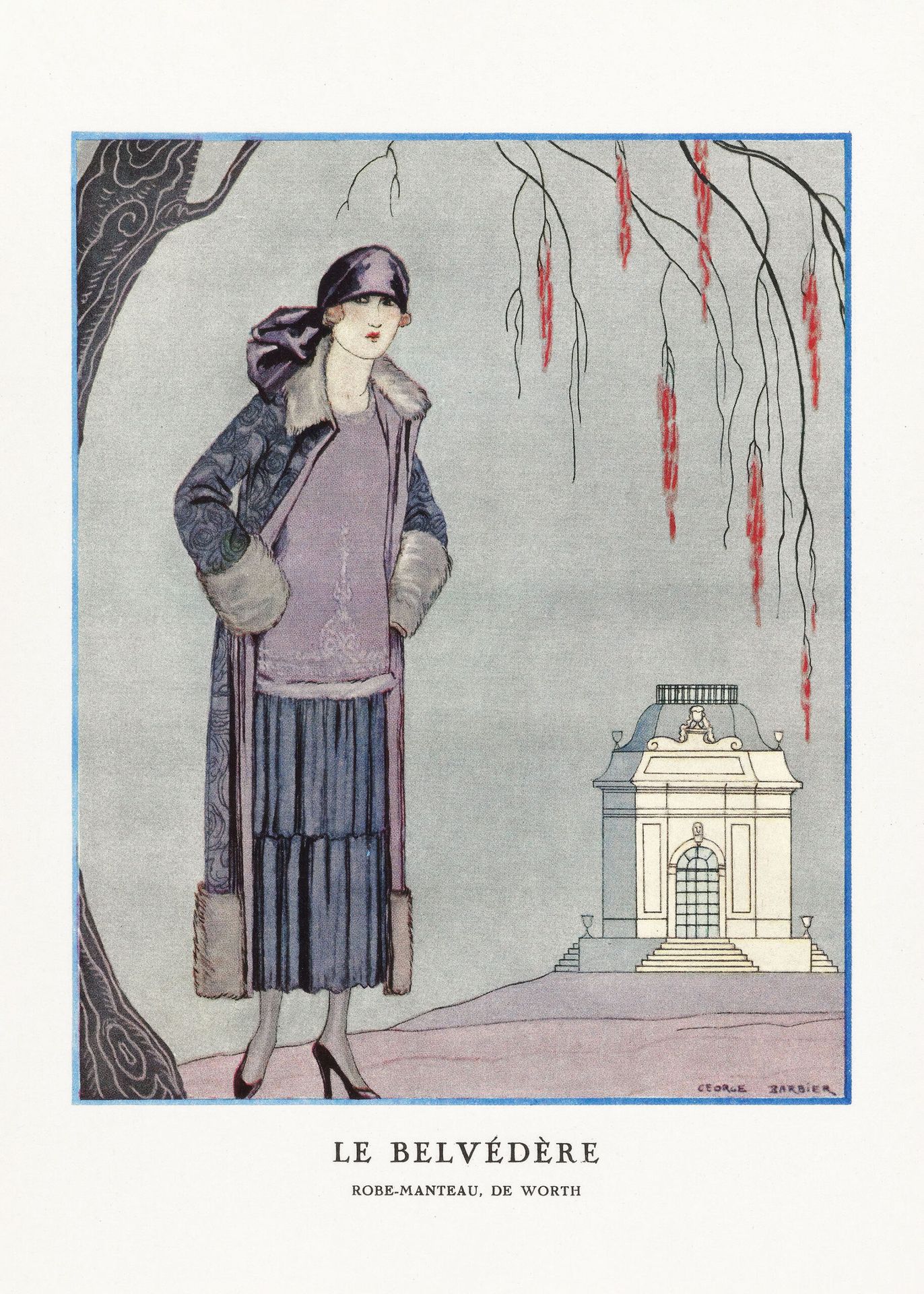 Plakat Le Belvédère George Barbier Art Deco vintage