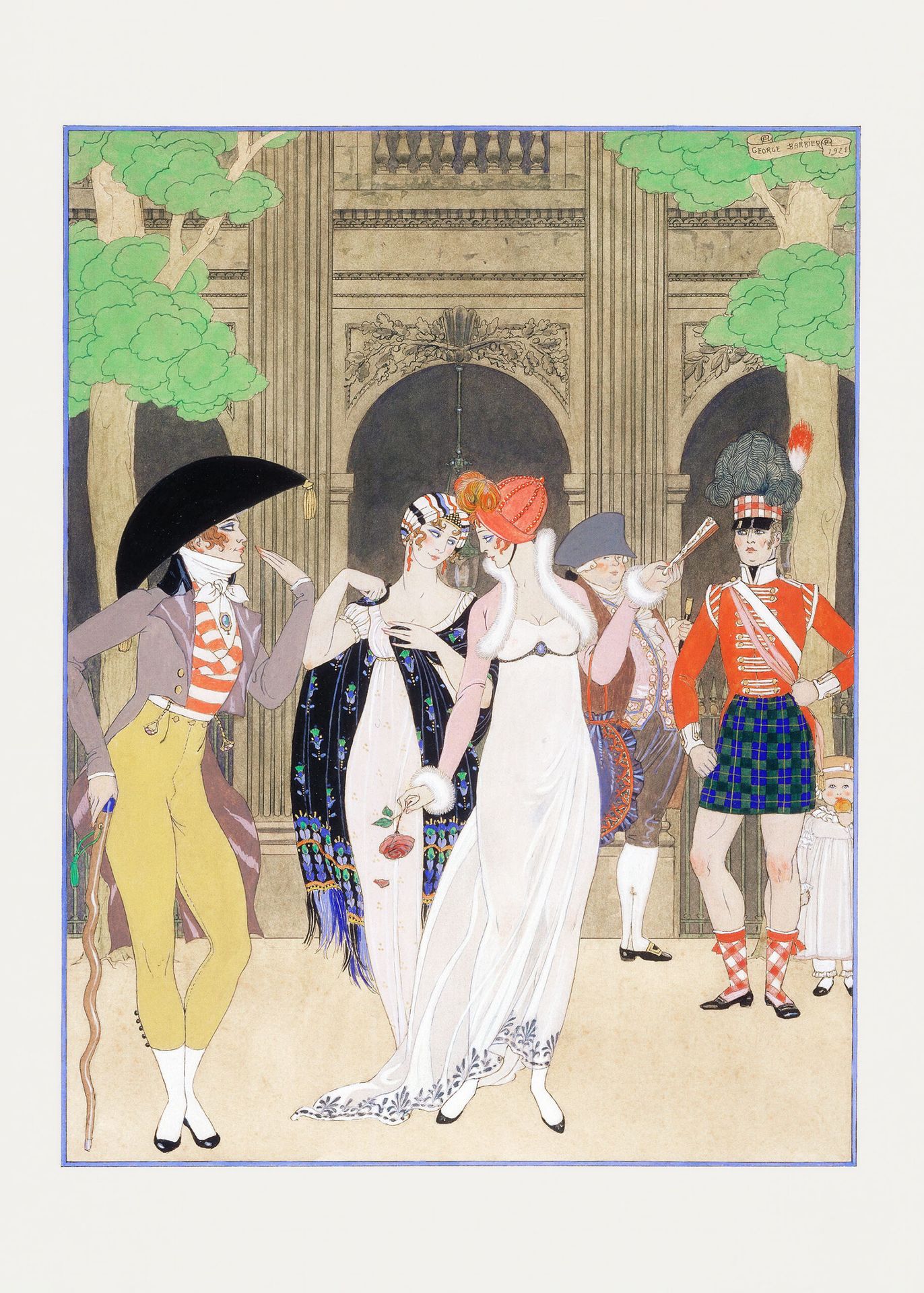 Plakat Art Deco George Barbier Bal 1921
