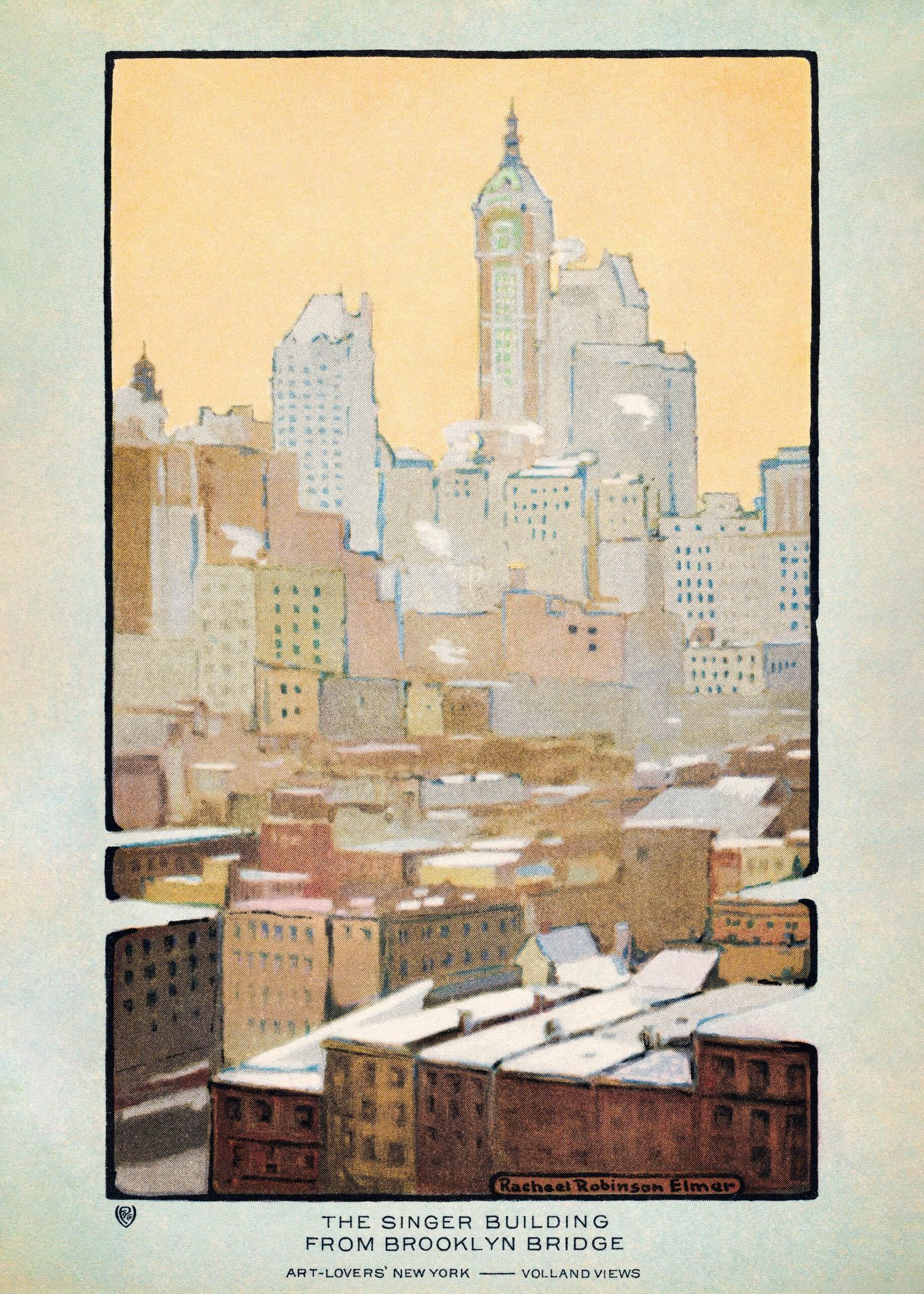 Plakat Singer Building Nowy Jork Robinson Elmer