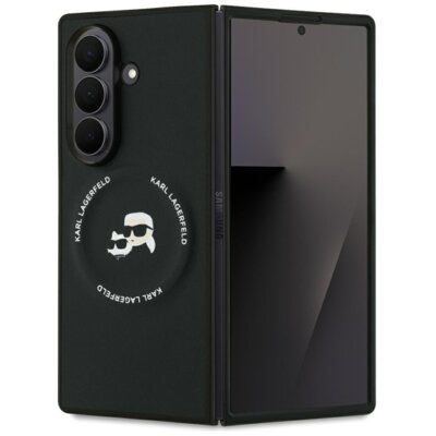 Etui KARL LAGERFELD Karl & Choupette Logo MagSafe do Samsung Galaxy Z Fold 7 Czarny