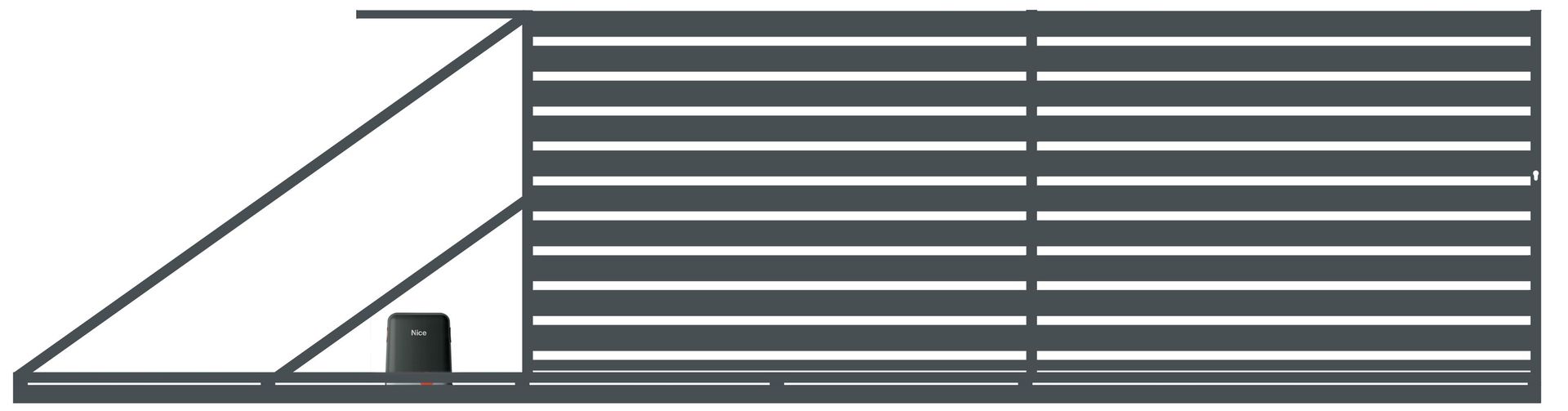 Polbram Brama przesuwna Tinos 4x1,54 m lewa antracytowa automat