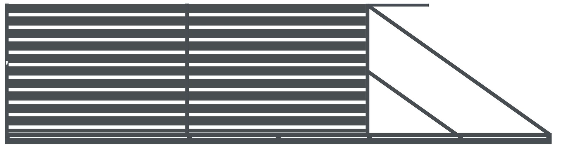 Polbram Brama przesuwna Tinos 4x1,54 m prawa antracytowa