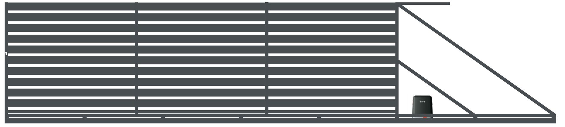 Polbram Brama przesuwna Tinos 5x1,54 m prawa antracytowa automat