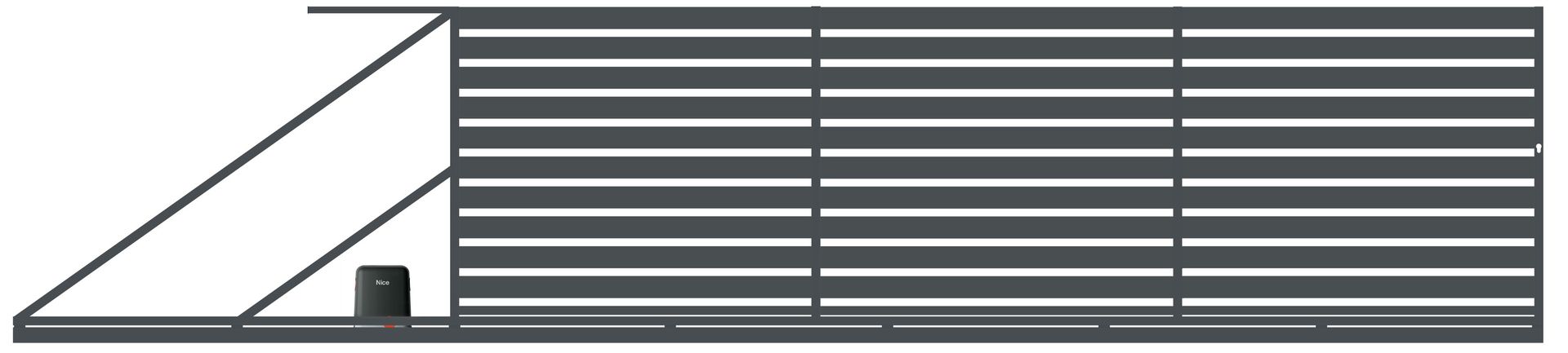 Polbram Brama przesuwna Tinos 5x1,54 m lewa antracytowa automat