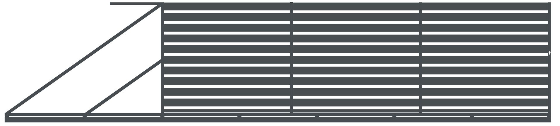 Polbram Brama przesuwna Tinos 5x1,54 m lewa antracytowa