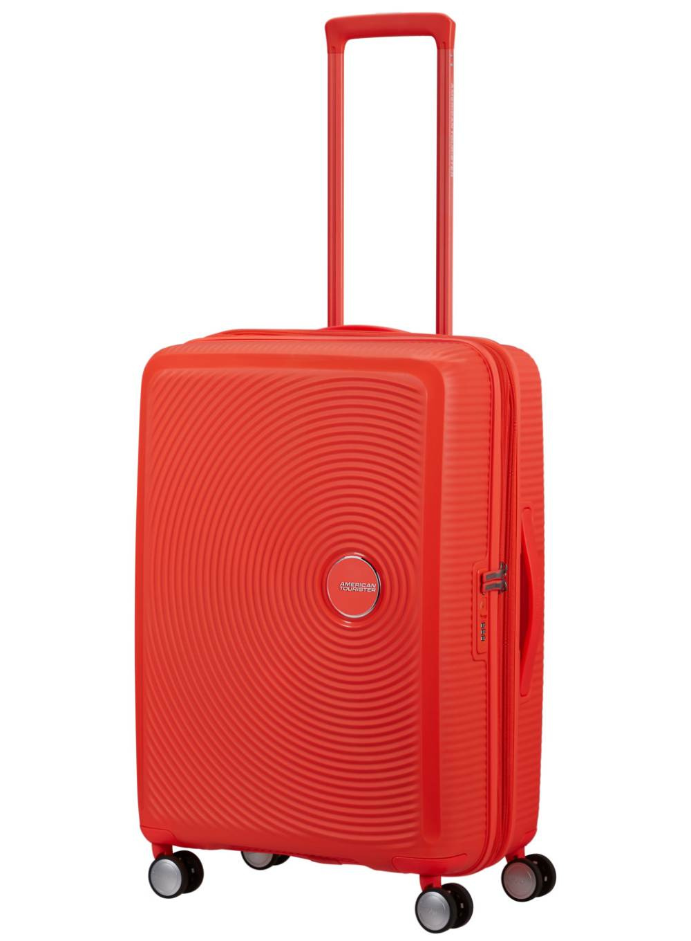 Walizka średnia American Tourister Soundbox EXP - neon orange
