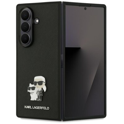 Etui KARL LAGERFELD Saffiano Karl & Choupette Pin do Samsung Galaxy Z Fold 7 Czarny